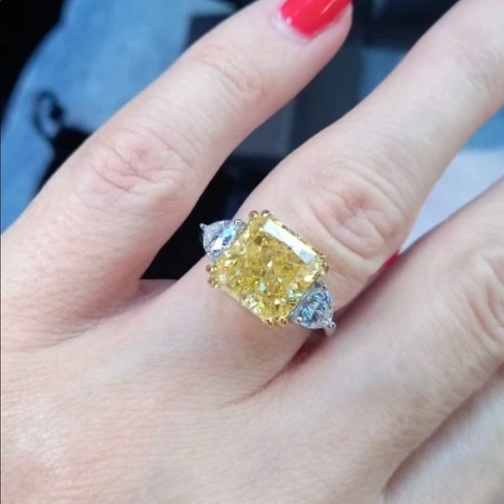 Yellow Zircon Gemstone Rings